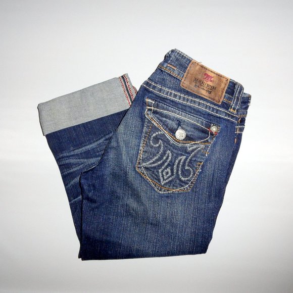 MEK Denim - MEK NEW Mazatan Cuffed Capri Jeans 29